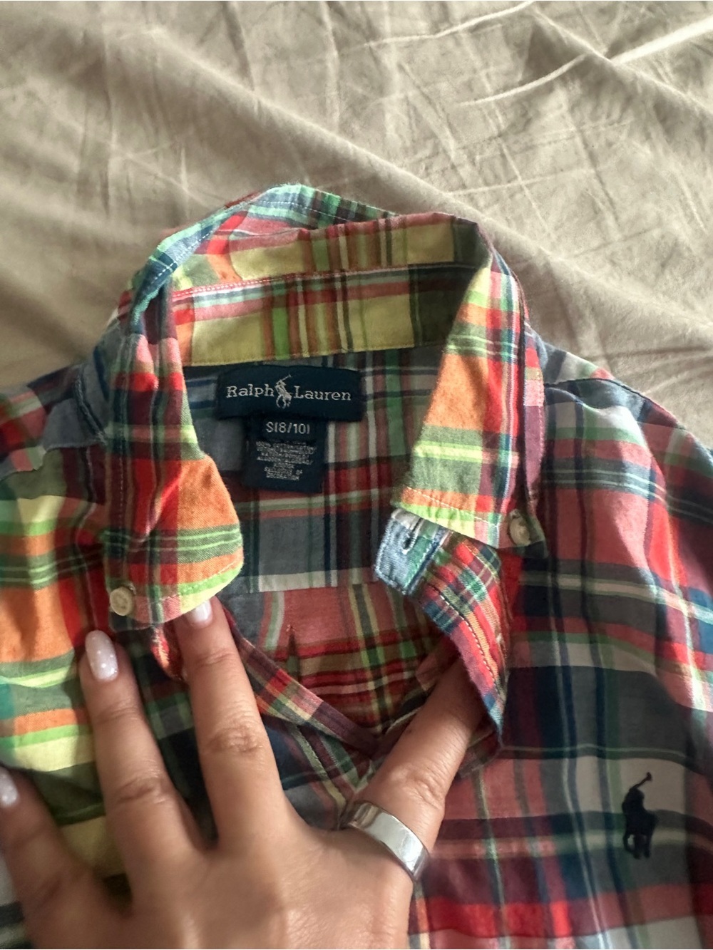 Ralph Lauren Bright Multicolor Plaid Button-Down Shirt - Picture 2 of 2